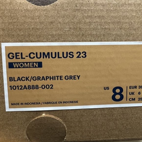 ASICS Womens Gel Cumulus 23 Running Shoe Black Size 8 M - Picture 6 of 6